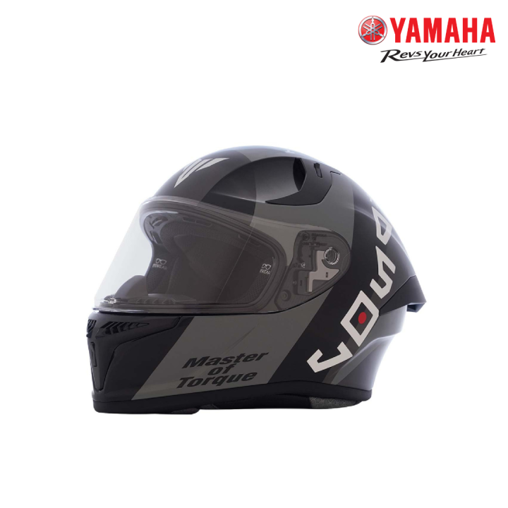 yamaha-หมวกกันน็อกเต็มใบปิดคาง-mt-สีดำเทา