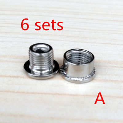 6 Sets Bicycle Crankset Steel Chainwheel ring Bolt &amp; Nut Bike Parts M8 Pitch 0.75mm