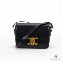 CELINE TRIOMPHE BLACK CALF GHW