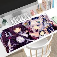 Chocola Nekopara แผ่นรองเม้าส์สำหรับเล่นเกม XL,แผ่นรองเมาส์ปรับแต่งได้สำหรับบ้านขนาด XXL แผ่นรองโต๊ะแผ่นรองเมาส์คอมพิวเตอร์กันลื่นสำหรับสำนักงาน