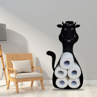 Metal Toilet Paper Holder Black Animal Shape Free Standing Tissue Roll Container Kitchen Decoration Accessories