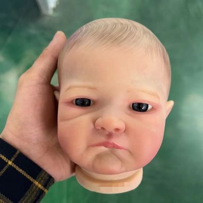 【YF】 19inch Already Painted Bebe Reborn Doll Kits August Awake 3D Painting with Visible Veins Cloth Body and Eyes Included