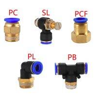 Pneumatic PC/PCF/PL/PLF Pneumatic connector 4mm-12mm fitting thread 1/8" 1/4" 3/8" 1/2" air Thread Female Straight Air Fitting Hand Tool Parts Accesso