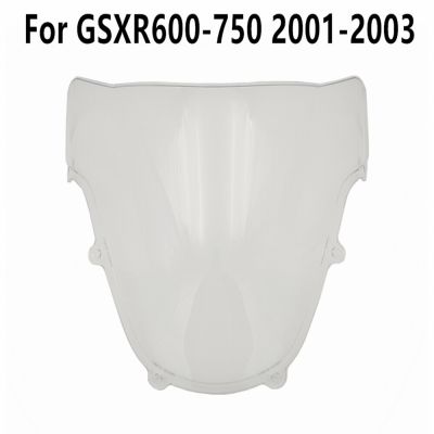 กระจกหน้าแบบใสสำหรับ GSXR600 GSXR750ใส่ได้ GSXR 600 750 K1 2001-2002-2003กระจกรถยนต์กันลม Deflectore