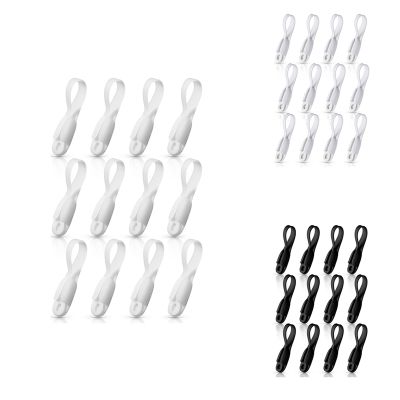 12Pcs Cord Bundlers Silicone Cord Holder for Appliances, Self Adhesive Kitchen Appliance Cord White