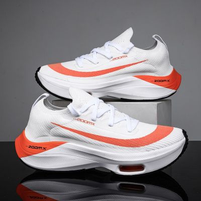 Unisex Fashion Mens Sneakers Lace Up Round Toe Cushioning Running Shoes for Woman Trainer Race Breathable Couple Tenis Shose