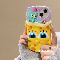 chunkao15835252 เคส ไอโฟน สามมิติ SpongeBob SquarePants iPhone14promax เคสโทรศัพท์มือถือ Apple 13 12/11 ซิลิโคน xs/xr/xsmax หญิง