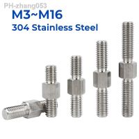 M3 M4 M5 M6 M8 M10-M16 304 Stainless Steel Left Right Thread Double End Thread Rod Positive Negative Thread Bar Stud Screw Bolts