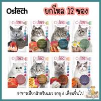 (Jelly Pouch) ยกโหล Ostech Explored with love  Cat Food ออสเทค อาหารเปียกแมวในเยลลี่ สารอาหารครบถ้วน 70g.*12 ชิ้น