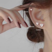 XIAOBOACC ต่างหูเงินแท้100% 925สำหรับผู้หญิงต่างหูเพชรเพทายต่างหูเจาะหู