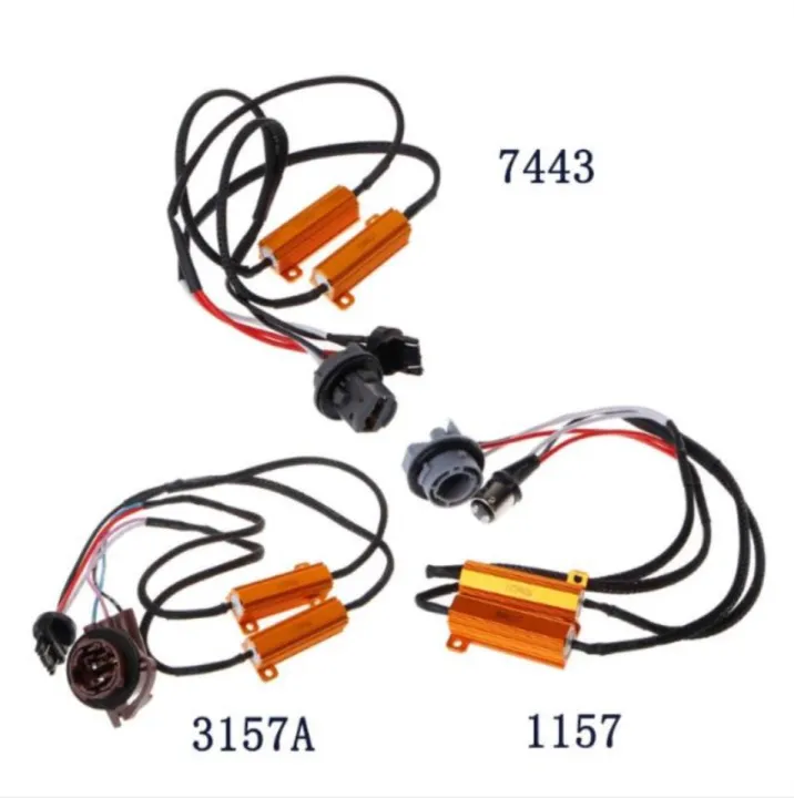 2pcs 1157 BAY15D 7443 3157 50W 8ohm Led Load Resistor Fix Headlight LED
