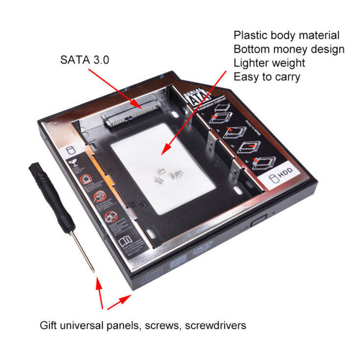 อิกวน-9-5มม-2-5นิ้ว-sata-3-0แผ่นฮาร์ดไดรฟ์วงเล็บ-optical-ฮาร์ดดิสก์เบย์กล่องเก็บ-ssd-ถาด