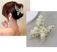 Elegant Silver Hair Barrette Rhinestone Hair Pins With Glamourous Design Rose Gold Flower Hair Comb Vintage Pearl Headband Crystal-encrusted Hair Claw