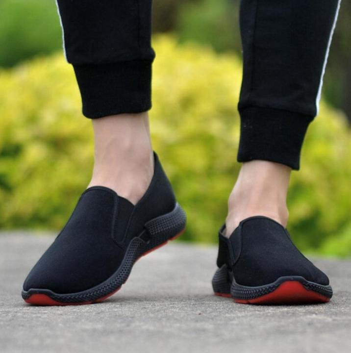 รองเท้าผ้าใบ-รองเท้าผู้ชาย-รองเท้าผู้หญิง-แฟชั่นเกาหลี-new-fashion-รุ่น-ku-สีแดง