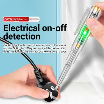 Intelligent Waterproof Voltage Tester Pen Power Voltage Detector Electricity  Detector Test Pencil With High Brightness Led Light Electrical Indicator  Tool With Screwdriver 