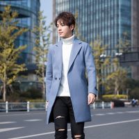 [COD] Wool coat 2022 mens thick casual woolen mid-length windbreaker new wholesale