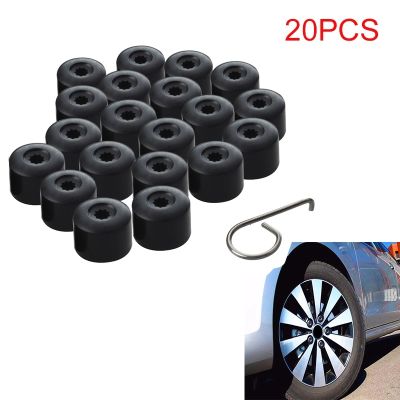 ✗❦ 20Pcs 17mm Auto Tyre Screws Car Wheel Cover Hub Nut Bolt Covers Cap for Volkswagen VW Golf MK4 Exterior Protection Accessories