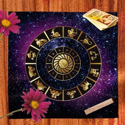 【CW】 Star Constellation Tablecloth Runes Altar Spiritual Card Pagan Witchcraft Pendulum Astrology