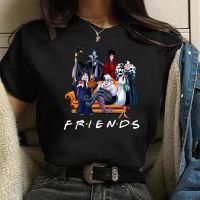 แฟชั่น Disney Villain Queen ผู้หญิงเสื้อยืด Harajuku 90S สุภาพสตรีความงามเพื่อนเสื้อยืด Kawaii Lengan Pendek Musim Panas T เสื้อ