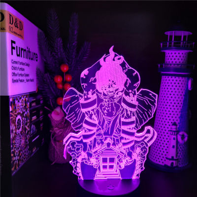 Demon Slayer Giyuutarou 3D Night Light Decor Led Visual Lighting Kimetsu no Yaiba Anime Lamp Xmas Gift Bedroom Decorator Lampara