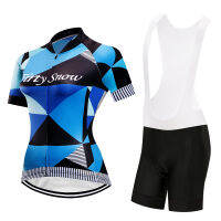 Womens Summer Dress Cycling Jersey Set Bib Pants Road Bike Clothing Suit Shorts Shirt Bicycle MTB Clothes Kit Maillot Skinsuit