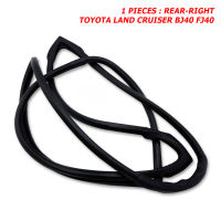 ยางขอบประตูท้าย หลัง-ขวา  สีดำ จำนวน 1ชิ้น สำหรับใส่รถ Toyota Land Cruiser FJ40 FJ45 BJ40 45 HJ45 โตโยต้า แลนครุยเซอร์ ปี 1969 - 1984 2ประตู Back Right Door Rubber Weatherstrip Seal