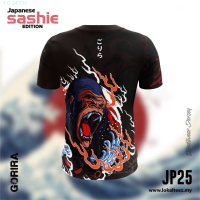 sashimi Versi 2023！New！Jepang Jp25 GORIRA 3D dicetak T-shirt pendek biasa High quality products （Freeprinting of names）