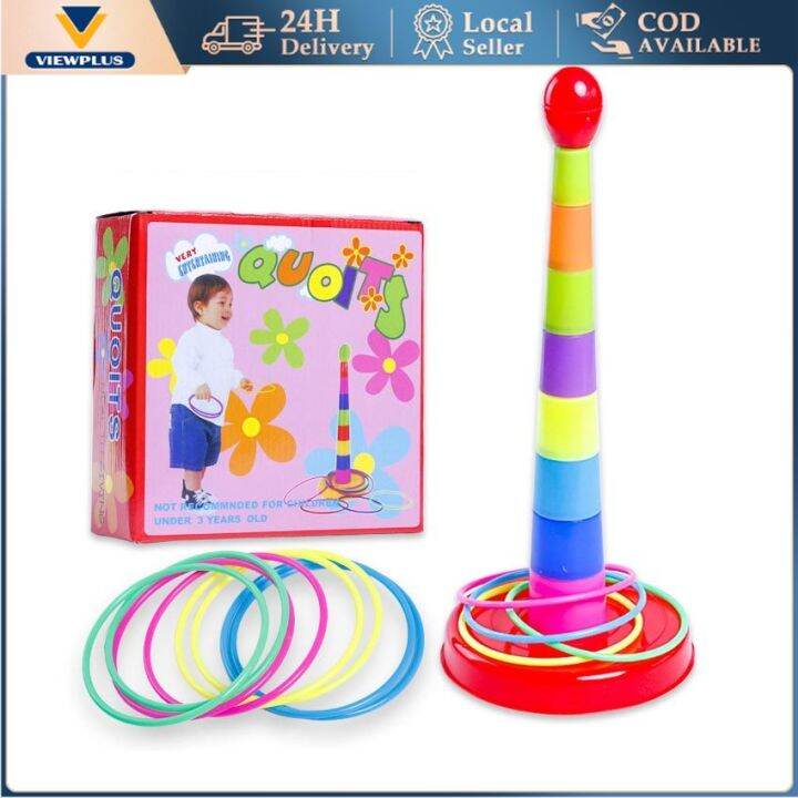 Kids Throw Circle Game Ferrule Stacked Toys Fun Indoor Parent-Child ...