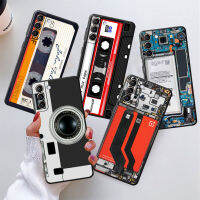 Vintage Camera Cassette แบตเตอรี่โทรศัพท์สำหรับ Huawei P10 P20 Lite P40 Lite EP สมาร์ท Z P30 Pro P30 Lite P50 Pro ซิลิโคน-Ludeiur