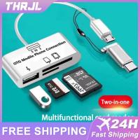 3-In-1เครื่องอ่านการ์ดมัลติฟังก์ชั่น Tf/sd/u Disk/ โทรศัพท์มือถือกล้องประเภท-C OTG แปลงสากลอุปกรณ์เสริมโทรศัพท์