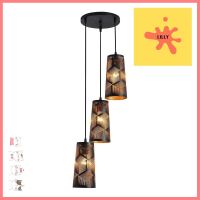 ไฟช่อ CST 2365-3 3 หัว สีดำCLUSTER PENDANT LAMP CST 2365-3 3-LIGHT BLACK **คุณภาพดี**