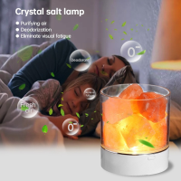 ZK45 USB Light NATURAL himalayan Salt Lamp LED Lamp Air Purifier WARM Novelty Lighting Table Lamp Bedroom LAVA Lamp #