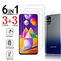 Penka Shop กระจก6in 1คลุมทั้งหมด,สำหรับ Samsung Galaxy M31s อุปกรณ์ป้องกันหน้าจอสำหรับ Samsung M 31 S M31 31 S SM-M315F เลนส์กล้องถ่ายรูปป้องกัน6.4