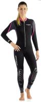 เว็ทสูท เว็ทสูทดำน้ำ ผู้หญิง อุปกรณ์ดำน้ำ CRESSI LEI MONOPIECE WETSUIT 2.5MM BLACK/PINK