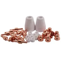 32pcs For PT 31 LG-40 40a Standard Size Plasma Cutting Torch Cutter Consumables Extended Tip Nozzles Electrode