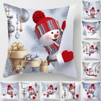 Christmas Pillowcase Decorative Sofa Snowman Santa Claus Cushion Cover Pillow Case 45x45cm Cushion Case Pillow Cover Home Decor