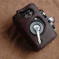 กระเป๋าหนังวัวหนังสัตว์แท้เคสกล่องร่างกายสำหรับ Rollei 3.5F Rolleiflex กล้อง2.8F เคสป้องกันตัวเครื่องถ่ายภาพด้วยมือ