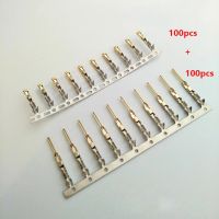 200pcs Dupont 2.54mm Connector Jumper Wire Cable Pin Terminal Male and Female Gold-plated Pin Connector Kit for Housing Jumper