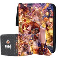 Genshin Impact Zipper Cards Album Holder 400/900pcs Anime Games Playing Trading Collection Card Binder Book Folder Protected
