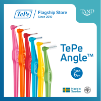 (แพ็ค 6 ชิ้น) TePe Angle™ เทเป แองเกิ้ล แปรงซอกฟันหัวมุม ด้ามยาว ขนาดหัวแปรง 0-5 (ISO)