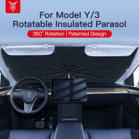 YZ สำหรับ Tesla รุ่น3รุ่น Y รถ Windshled ด้านหน้า Sunshades 360 ℃ หมุนรถ UV Cover Sunshade 2022รถอุปกรณ์เสริม Sun Visor