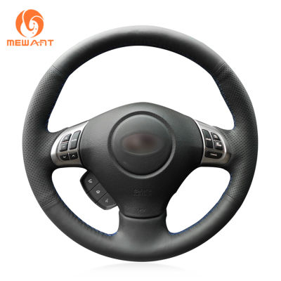 MEWANT Black Artificial Leather Steering Wheel Cover for Subaru Forester 2008-2012 Impreza 2008-2011 Legacy 2008-2010 Exiga 2009