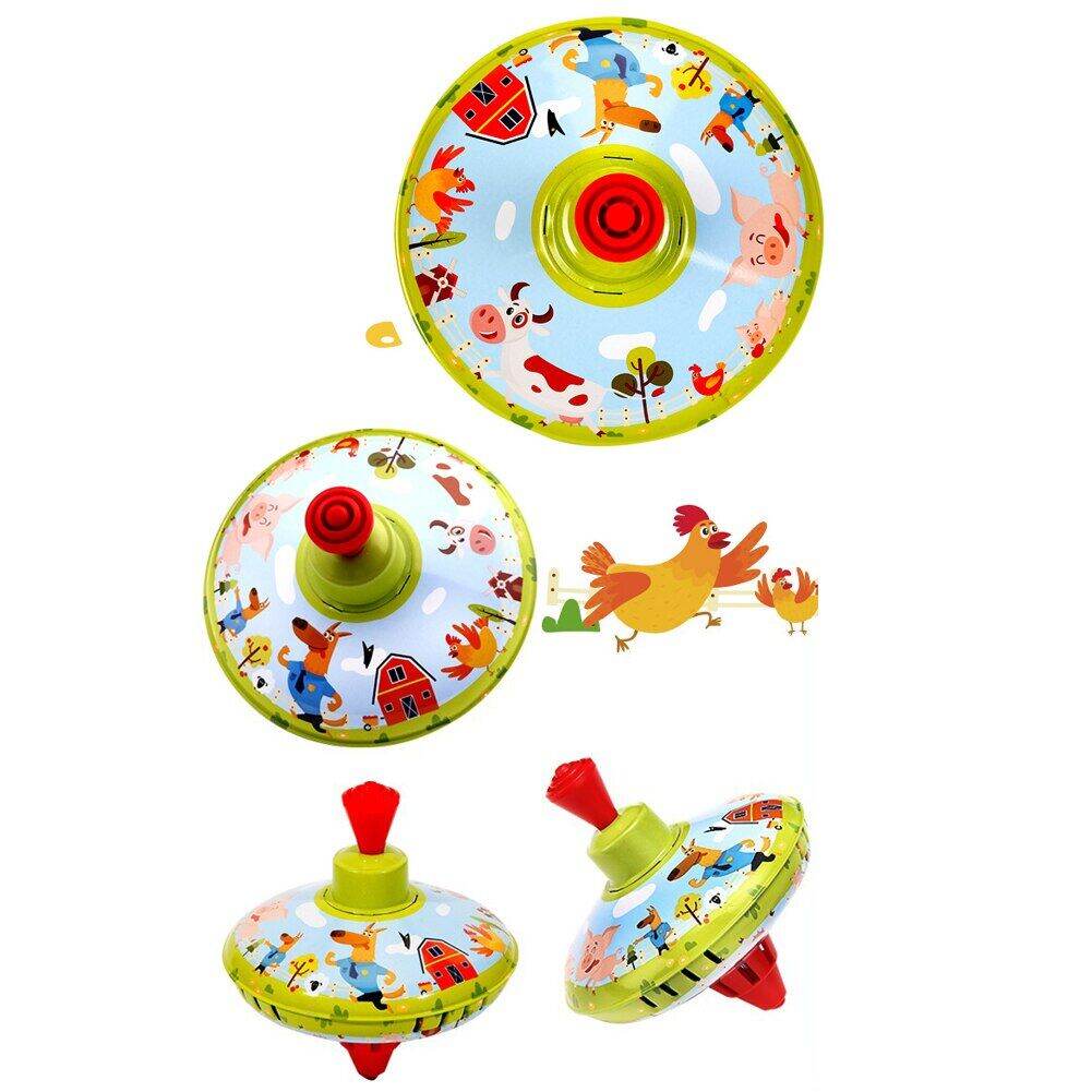 Spinning Top Toys Classical Pump Action Gyro Toy, top with Base