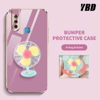 YBD เคสสำหรับ โทรศัพท์แบบเรียบง่ายหรูหรา Vivo V15 Pro 1819 สเตอริโอแบบหมุนได้ขายึดพัดหลากสีเคสกันกระแทกกล้องคลุมทั้งหมด