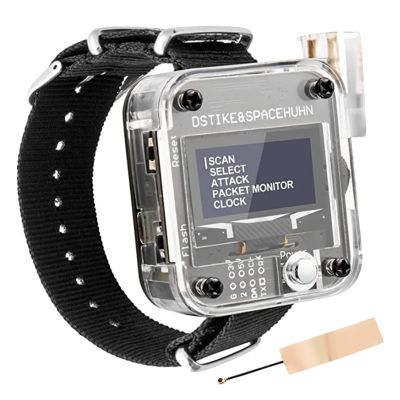 1 PCS DSTIKE Deauther Watch V3 ESP8266 Programmable Development Board ABS Wearable Smartwatch OLED&amp; Test Tool