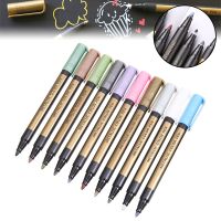 【CC】♗﹍  1Pc Metallic Paint Pens Sheen Glitter Calligraphy 12 Colors Optional Paper Cardstock Mayitr