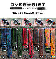 สายนาฬิกา สายหนังรุ่น Side Stitch Wooden 18,20,22mm