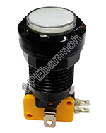PBS-30-2 สวิทช์ตู้เกมส์ (Big Bulb button switch) ∅24mm 16A 250VAC สีขาว (White)