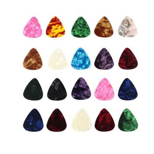 100pcs-new-acoustic-picks-plectrum-celluloid-electric-smooth-guitar-pick-accessories-0-38-0-46-0-58-0-6-0-76mm-mixed-guitar-bass-accessories
