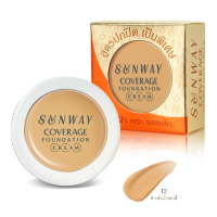 sunway coverage foundation No.T2(A36522) / ซันเวย์ ครีมรองพื้น No.T2 ครีมรองพื้น รองพื้นเนื้อหนา รองพื้นแน่น รองพื้นขายดี